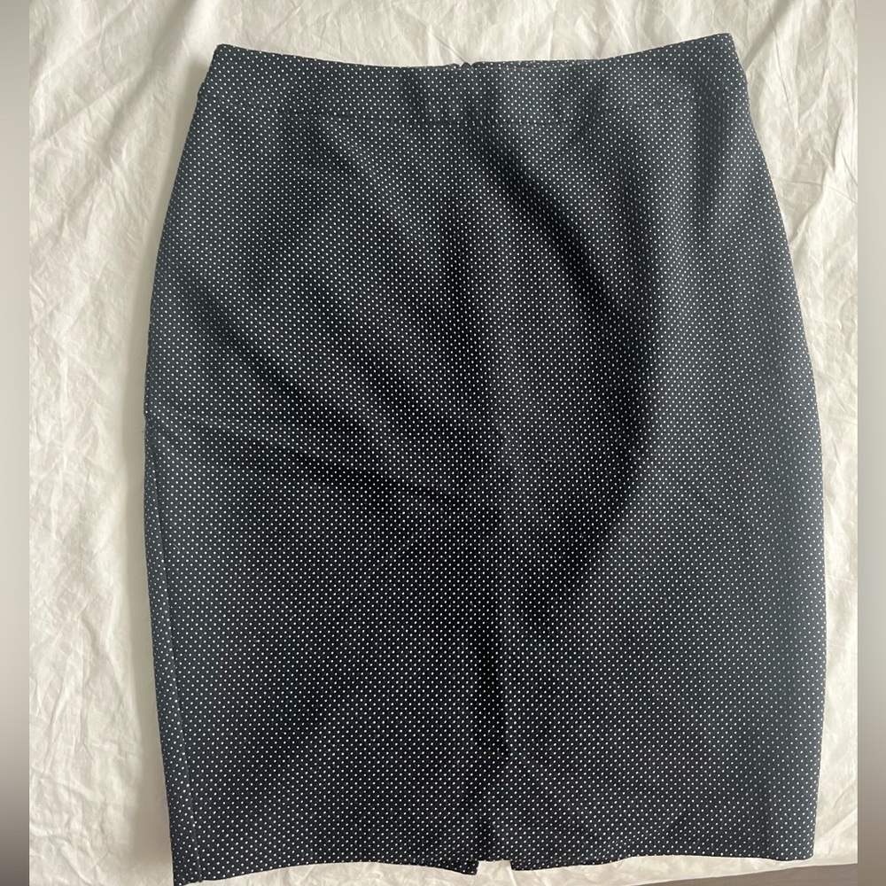 Jacob navy blue dot pencil skirt